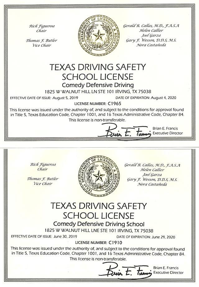 Texas Approved Online Course Comedy Defensive Driving® Only $25